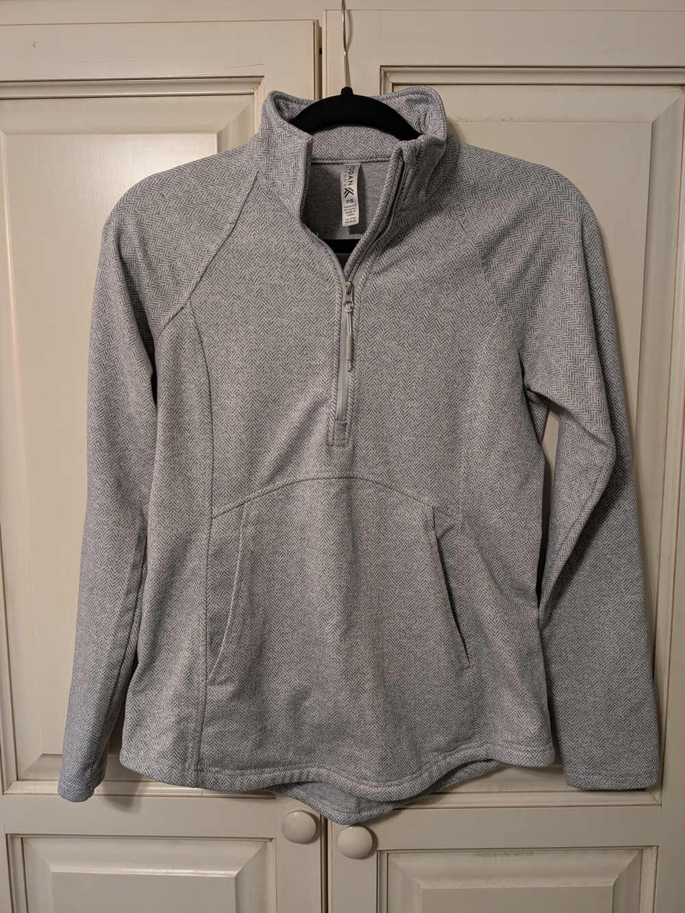 Kyodan Heather Gray Herringbone Half-Zip Pullover